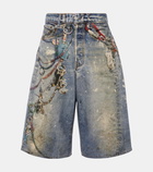 Acne Studios Judda printed denim shorts