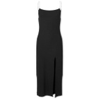 Joah Brown Women's Strappy Slit Midi Dress in Black