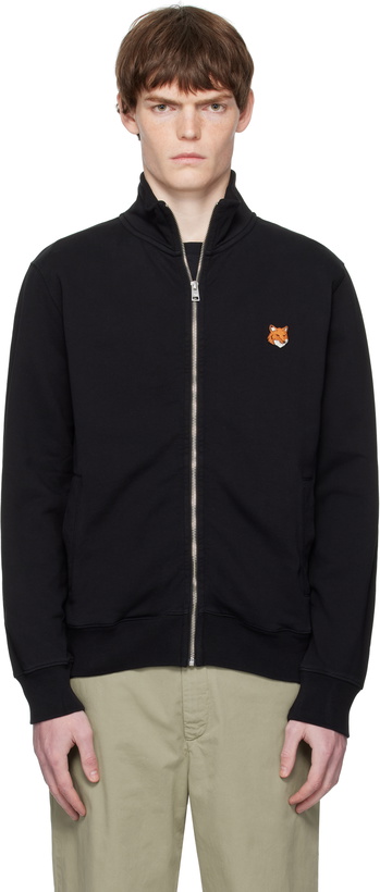 Photo: Maison Kitsuné Black Fox Head Patch Fullzip Regular Sweatshirt