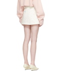 Sandy Liang Off-White Dottie Miniskirt