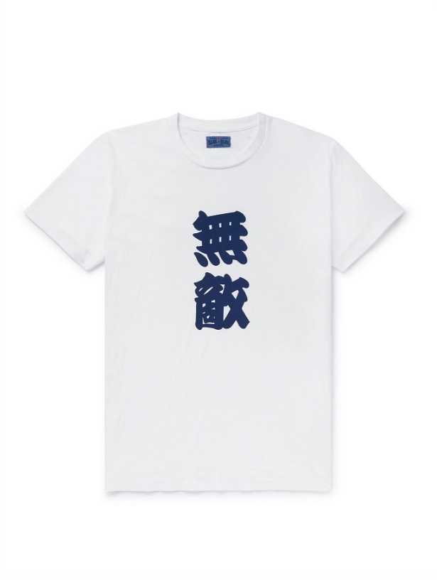 Photo: BLUE BLUE JAPAN - Muteki Printed Cotton-Jersey T-Shirt - White - S
