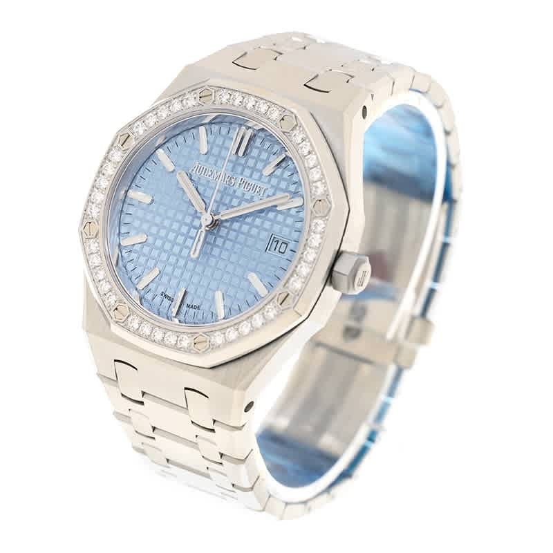 Audemars Piguet Royal Oak Automatic Diamond Blue Dial Ladies Watch 77451ST.ZZ.1361ST.03