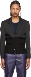 Situationist Black Wool Blazer