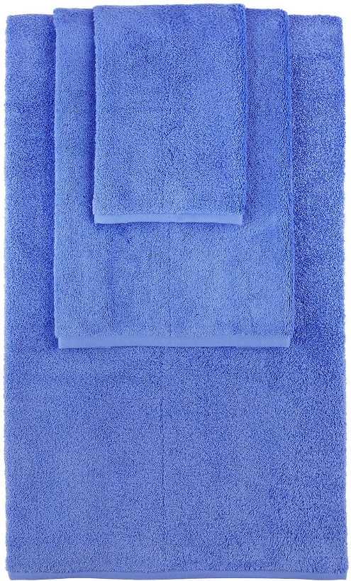 Photo: Tekla Blue Solid Three-Piece Towel Set