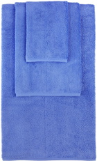 Tekla Blue Solid Three-Piece Towel Set