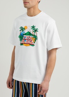 Casablanca Logo Printed Cotton T-shirt White