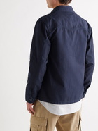 OFFICINE GÉNÉRALE - Swan Camp-Collar Garment-Dyed Cotton Overshirt - Blue