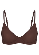 Skims Unlined Stretch-jersey Demi bra Brown