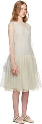 Molly Goddard Off-White Raquel Midi Dress
