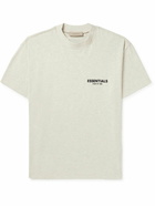 FEAR OF GOD ESSENTIALS - Logo-Flocked Cotton-Jersey T-Shirt - Neutrals