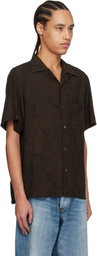 Taiga Takahashi Brown Lot. 113 Open Collar Shirt