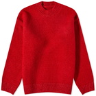 Jacquemus Men's Pavane Logo Crew Knit in Red