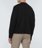 Ami Paris Cropped wool and cashmere sweater