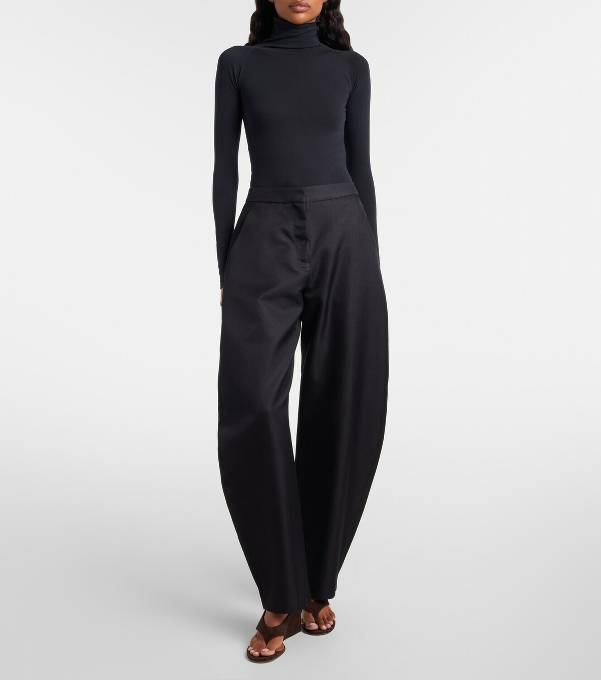Alaïa Cube suede wedge sandals