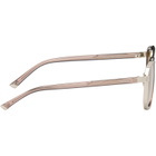 Gucci Silver & Brown Navigator Frame Sunglasses