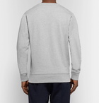 Saturdays NYC - Embroidered Mélange Loopback Cotton-Jersey Sweatshirt - Men - Gray