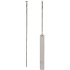 MM6 Maison Margiela Silver Asymmetric Chain Drop Earrings