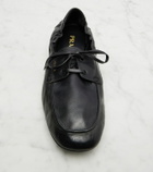 Prada Shuffle leather boat shoes