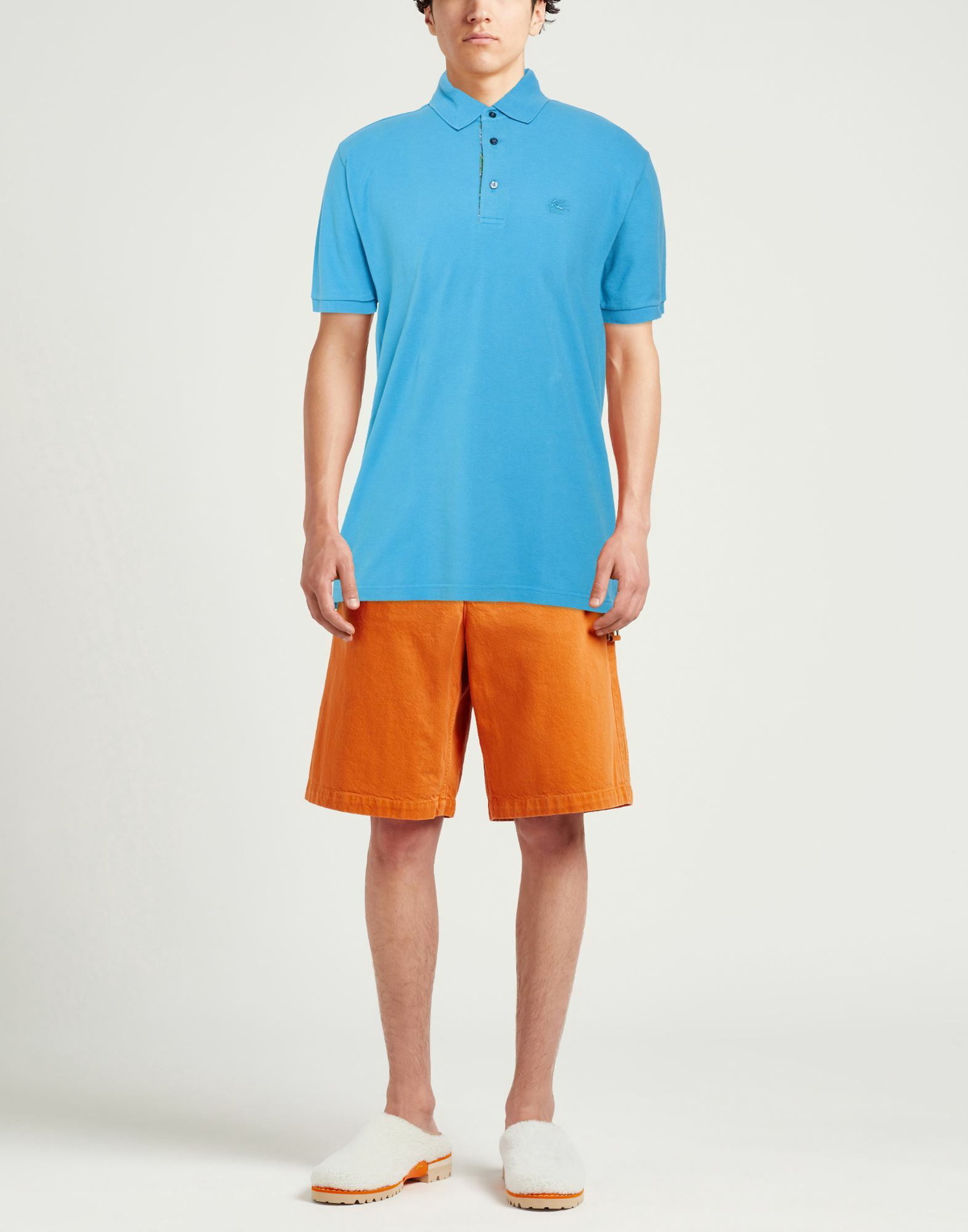 Etro Mens Polo shirt Light in Blue