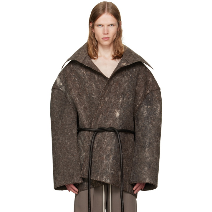 Photo: Rick Owens Black Tower Dracucollar Jacket