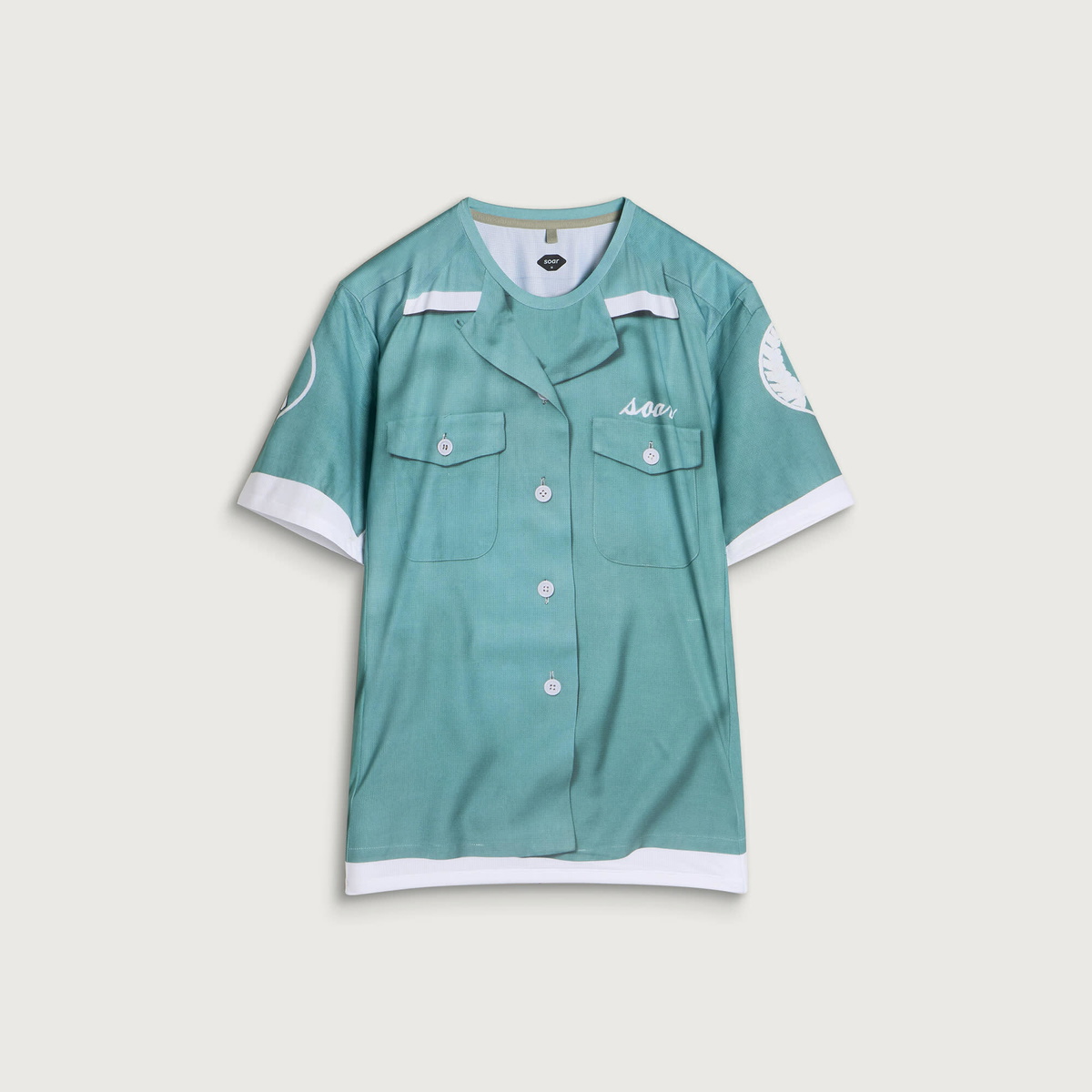 SOAR Men's Printed Tech T-Shirt in Bowling Shirt