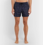 Ermenegildo Zegna - Mid-Length Printed Swim Shorts - Navy