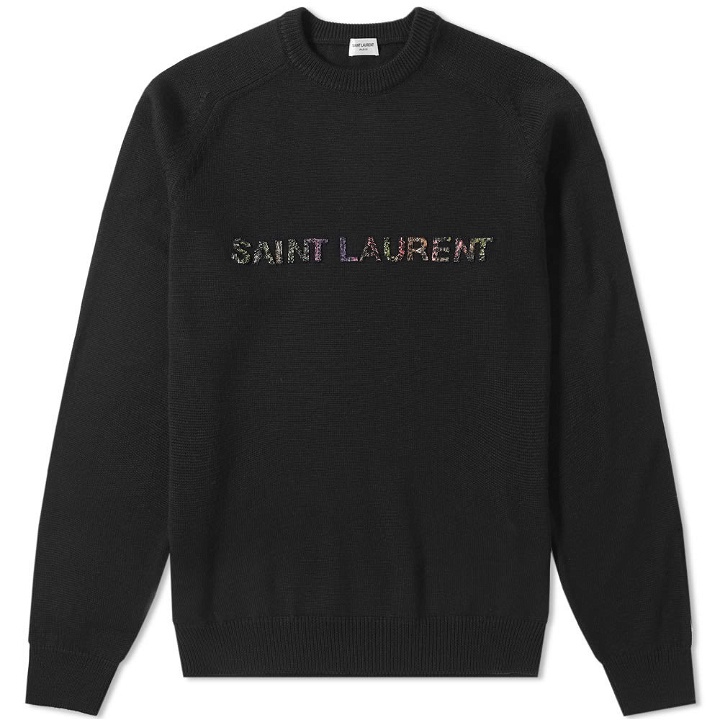 Photo: Saint Laurent Bead Embroidered Crew Knit
