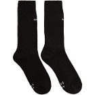 ADER error Black Embroidered Logo Socks