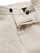 ERMENEGILDO ZEGNA - Linen Shorts - Neutrals