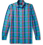 Drake's - Checked Linen Shirt - Multi