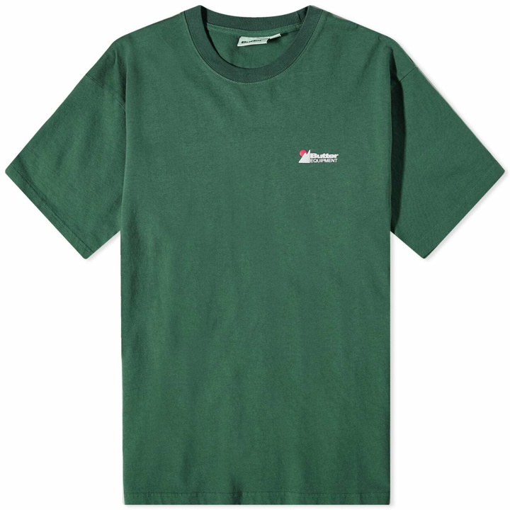 Photo: Butter Goods Men's Equpmnent Pigment Dye T-Shirt in Deep Pine