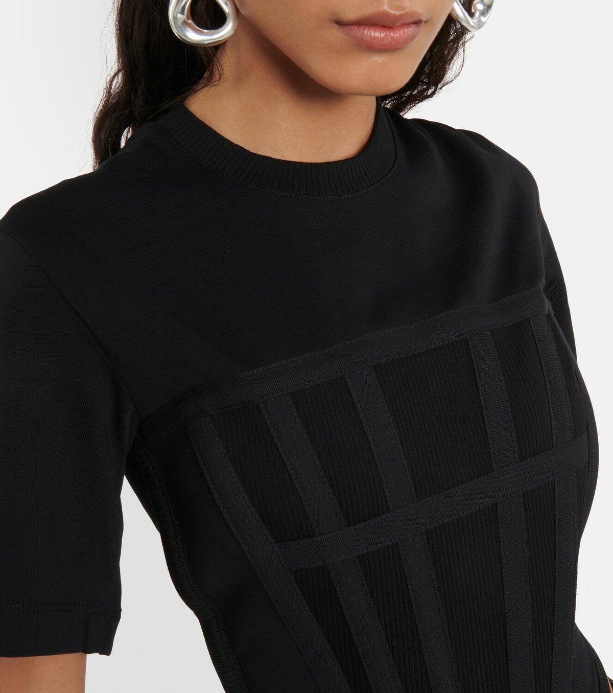 Dion Lee Corset cotton jersey T-shirt