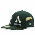 New Era Oakland Athletics AOE Pre Curved 59Fifty Cap in Dark Green