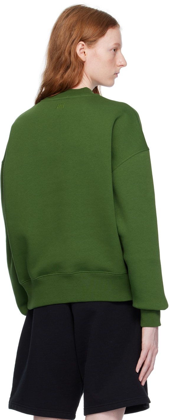 AMI Paris Green Ami de Coeur Sweatshirt