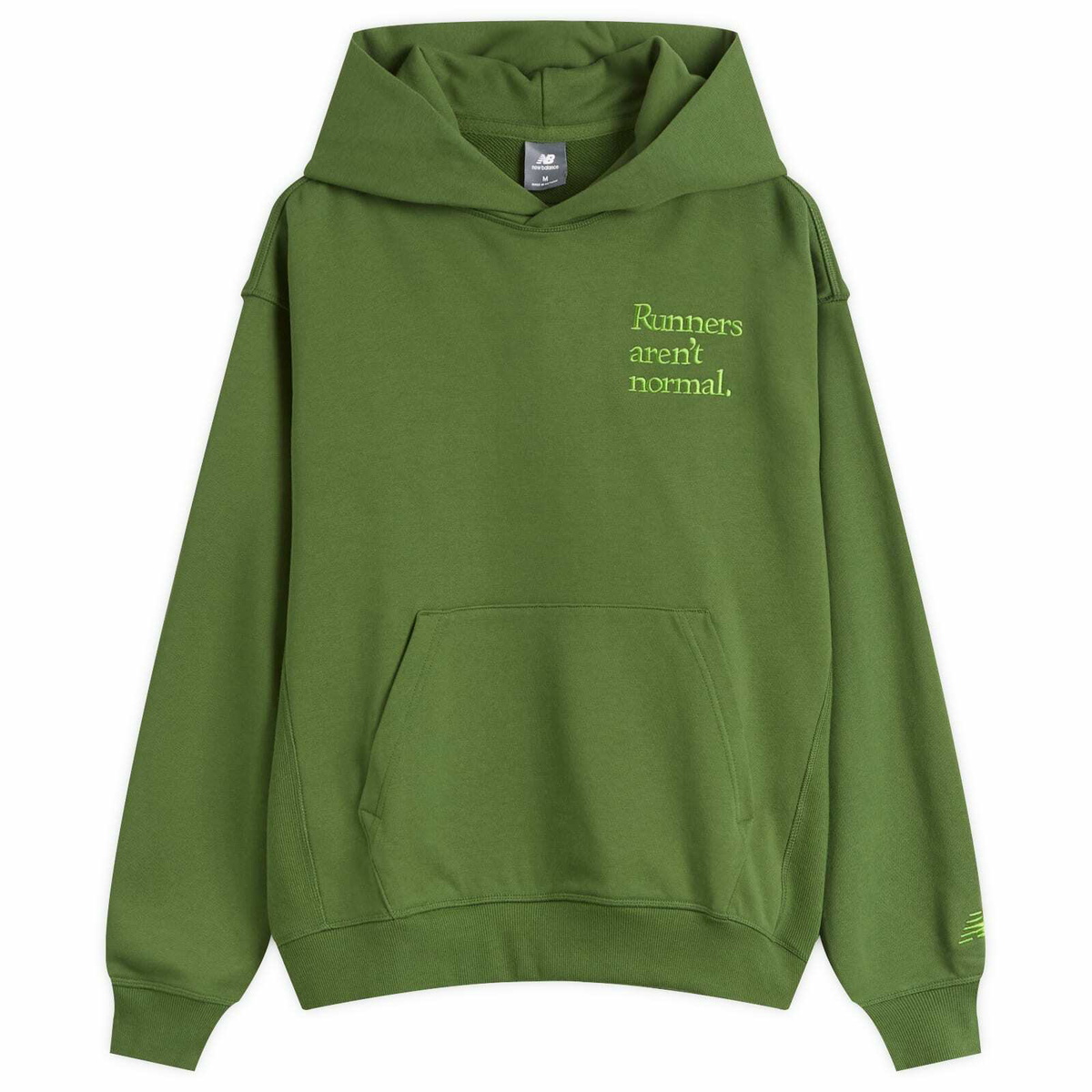 New Balance Men's Athletics Runners Arent Normal Hoodie in Dark Alpine Green