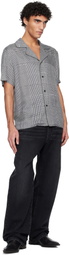 Balmain Black & White Pyjama Printed Prince of Wales Shirt