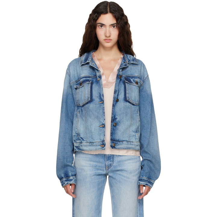 Photo: Maison Margiela Blue Folded Collar Denim Jacket