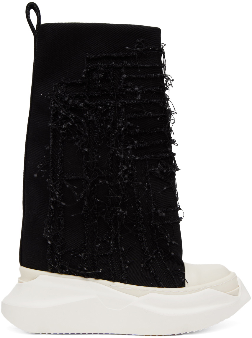 Rick Owens DRKSHDW Black Slashed Fogachine Sneakers Rick Owens Drkshdw