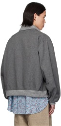 Engineered Garments Gray Stand Collar Bomber Jacket