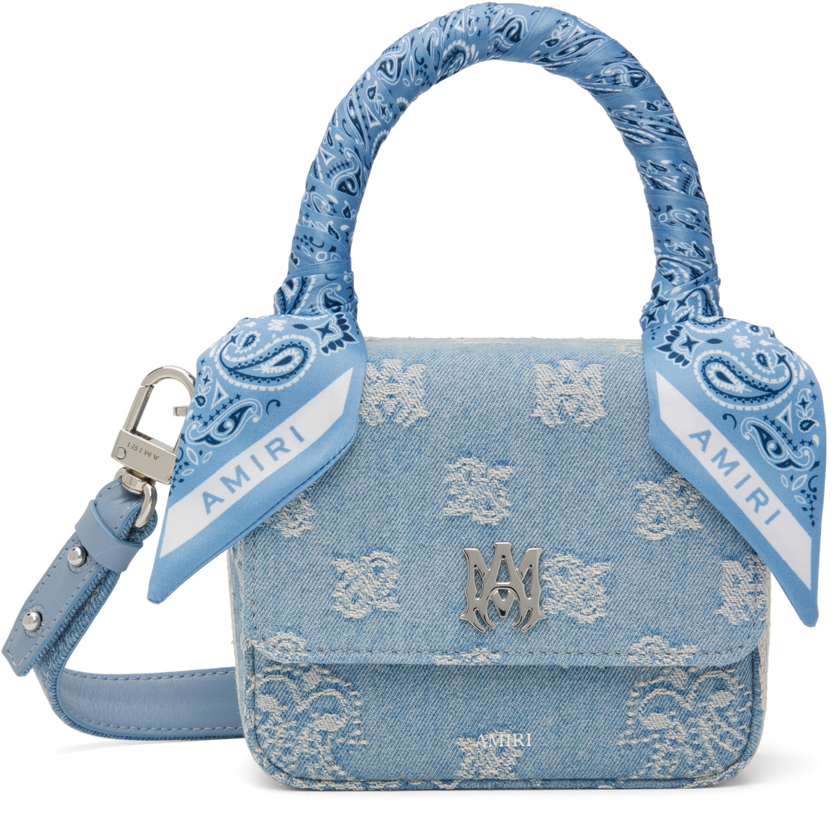 AMIRI Raffia Bandana Camera Case Bag | forward | REVERSIBLE