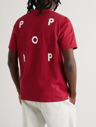 Pop Trading Company - Logo-Print Cotton-Jersey T-Shirt - Red