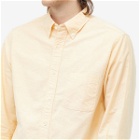 Beams Plus Men's Button Down Oxford Shirt in Yellow