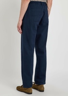 Forét Straight-leg Twill-cotton Trousers Navy