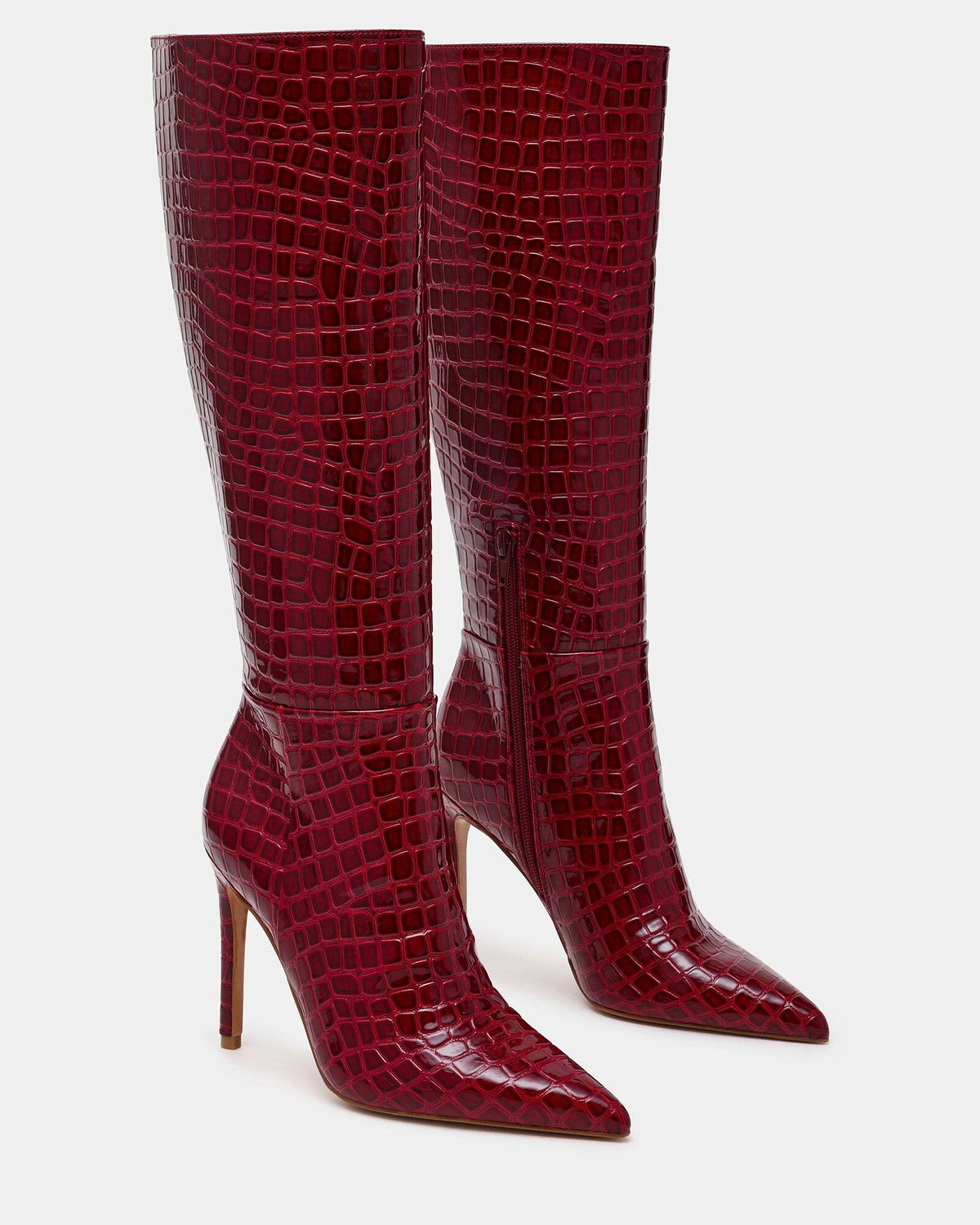 Steve Madden Nitro Boots in Red Crocodile