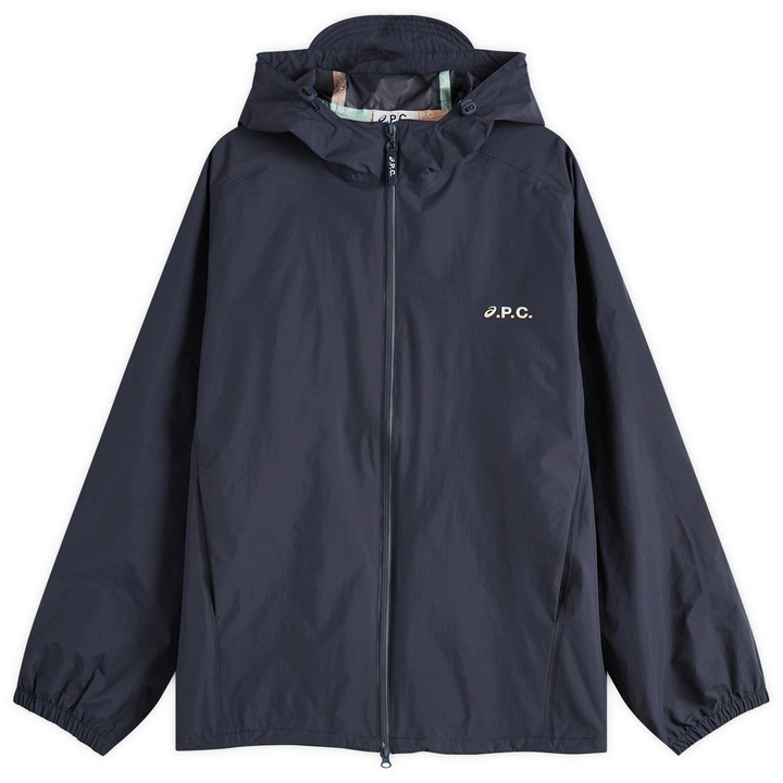Photo: A.P.C. Men's x Asics Meadow Water Repellent Jacket in Dark Navy