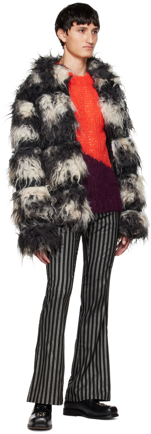 Anna Sui SSENSE Exclusive Orange & Purple Nuwave Sweater