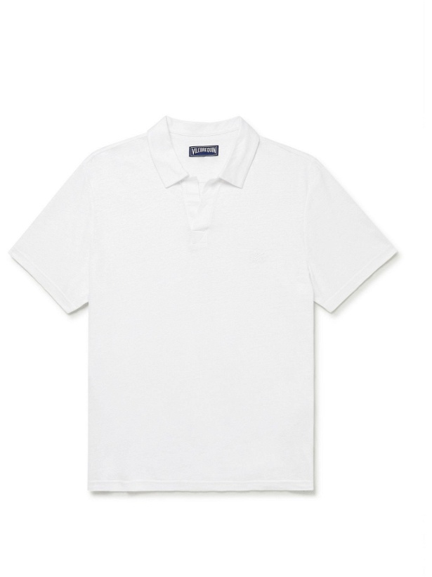 Photo: Vilebrequin - Pyramid Linen-Jersey Polo Shirt - White