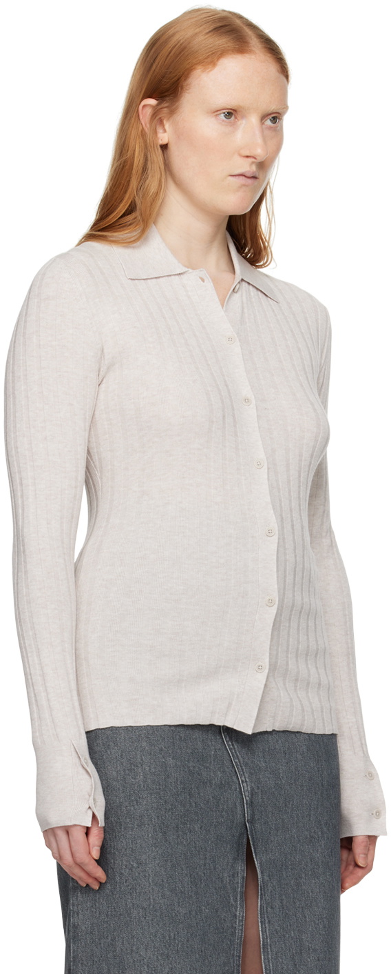 Filippa K Off-White Spread Collar Cardigan