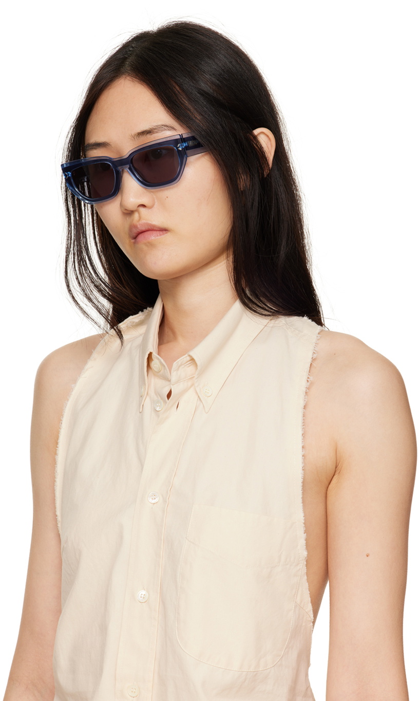 MCQ Blue Rectangular Sunglasses McQ Alexander McQueen