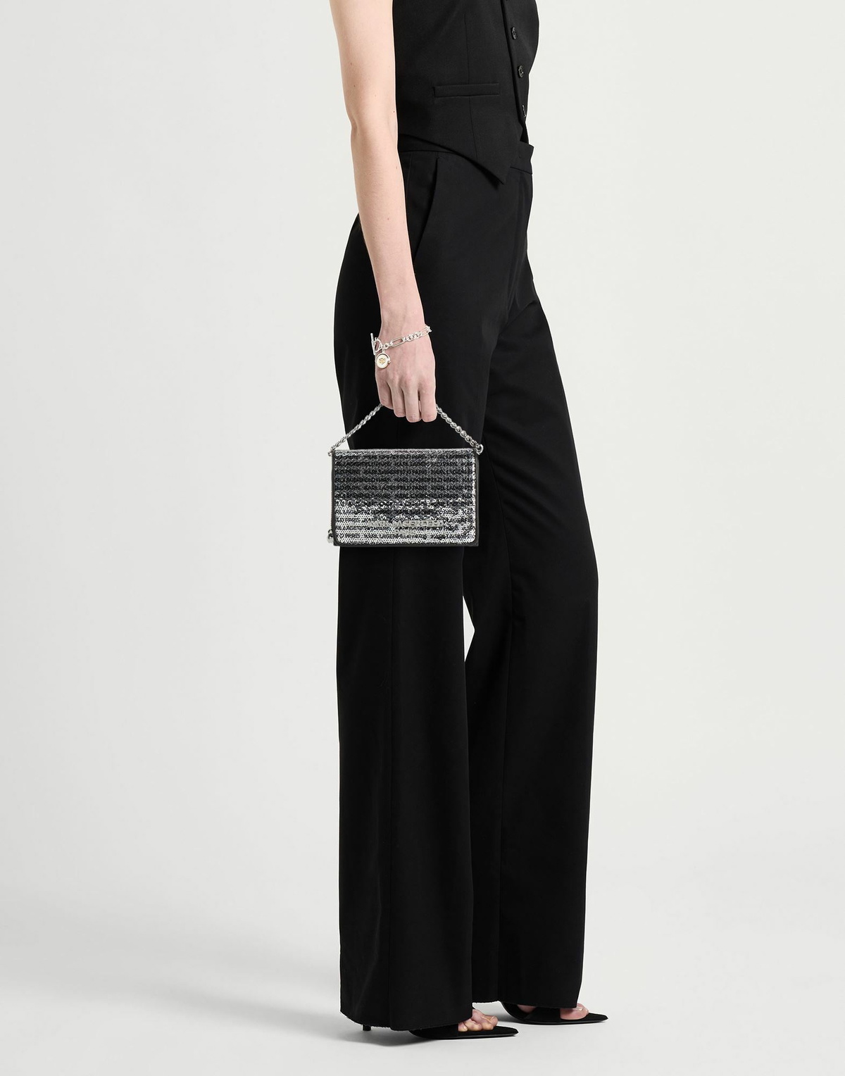 Karl Lagerfeld Womens Handbag in Silver